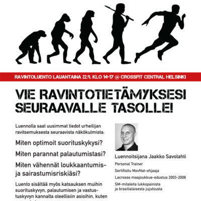 Urheilijan ravitsemusluento Helsingissä 22.9.2012